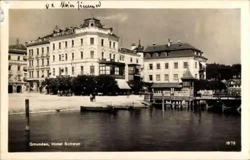 Ak Gmunden in Oberösterreich, Hotel Schwan