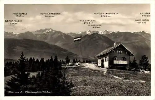 Ak Lochau Vorarlberg, Pfänderspitze, Baude, Ausblick