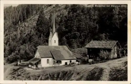 Ak Bürglen Kt Uri Schweiz, Kapelle Riedertal