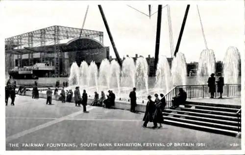 Ak London City England, South Bank Ausstellung, Festival of Britain 1951, Fairway-Brunnen