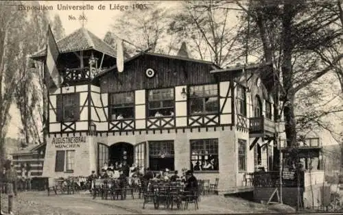 Ak Lüttich Lüttich Wallonien, Weltausstellung 1905, Augustinerbräu München