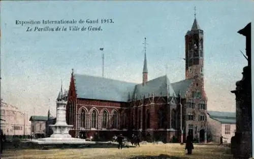 Ak Gent Gent Ostflandern, Internationale Ausstellung 1913, Pavillon der Stadt Gent