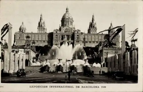 Ak Barcelona Katalonien Spanien, Weltausstellung 1929, Nationalpalast