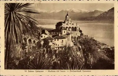 Ak Locarno Kanton Tessin Schweiz, Madonna del Sasso