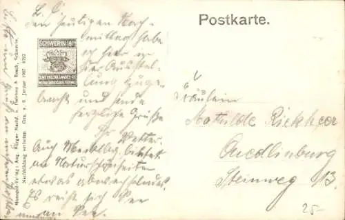 Ak Schwerin in Mecklenburg 3. Meckl. Landes Gewerbe- und Industrie-Ausstellung 1907, Hauptstraße