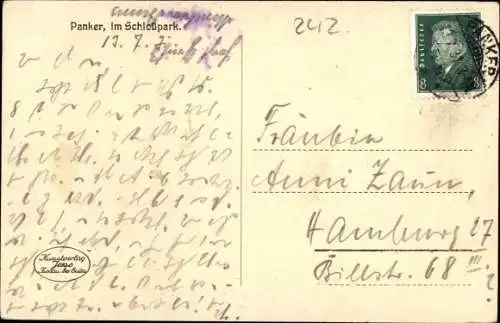 Ak Panker an der Ostsee, Schlosspark