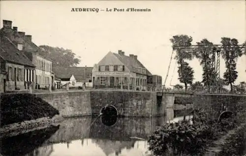 Ak Audruicq Pas de Calais, Le Pont d'Hennuin