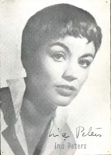 Ak Schauspielerin Ina Peters, Portrait, Autogramm