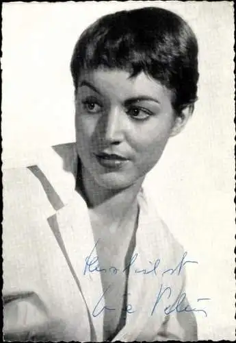 Ak Schauspielerin Ina Peters, Portrait, Weißes Hemd, Autogramm