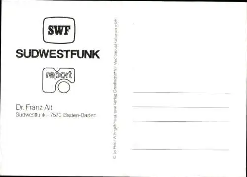 Ak Schauspieler Dr. Fanz Alt, Portrait, SWF, Autogramm