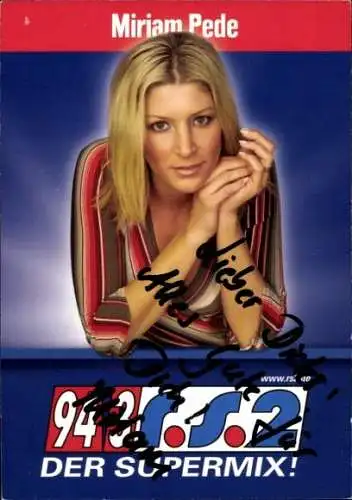 Ak Moderatorin Miriam Pede, Portrait, Autogramm