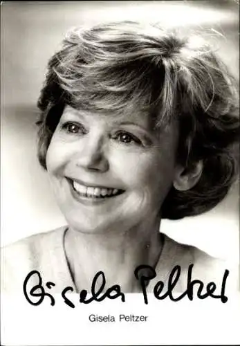 Ak Schauspielerin Gisela Peltzer, Portrait, Autogramm