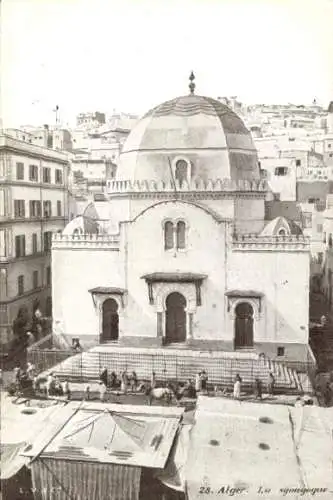 Judaika Ak Algier Alger Algerien, Synagoge