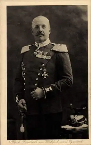 Ak Fürst Friedrich zu Waldeck und Pyrmont, Portrait