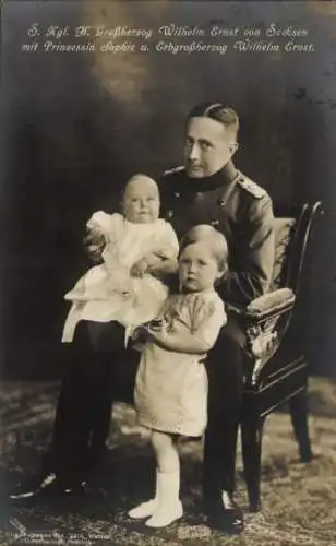 Ak Großherzog Wilhelm Ernst von Sachsen Weimar Eisenach, Prinzessin Sophie, Erbgroßherzog Wilhelm