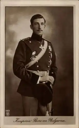 Ak Kronprinz Boris von Bulgarien in Uniform, NPG 5463