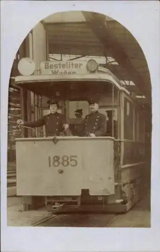 Foto Ak Straßenbahn, Bestellter Wagen