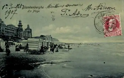 Ak Blankenberghe Blankenberge Westflandern, Strand