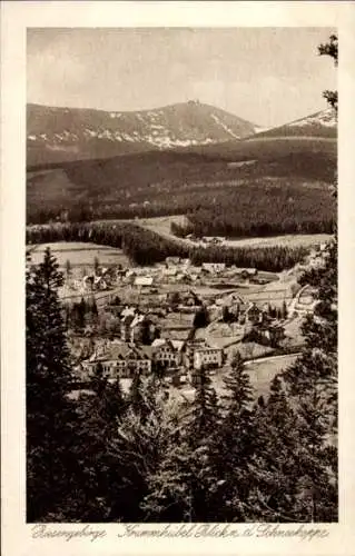 Ak Karpacz Górny Krummhübel Riesengebirge Schlesien, Blick zur Schneekoppe