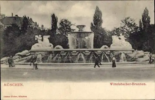 Ak München, Wittelsbacher-Brunnen