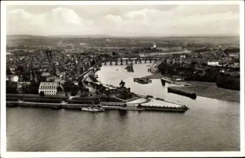 Ak Koblenz am Rhein, Deutsches Eck, Mündung der Mosel