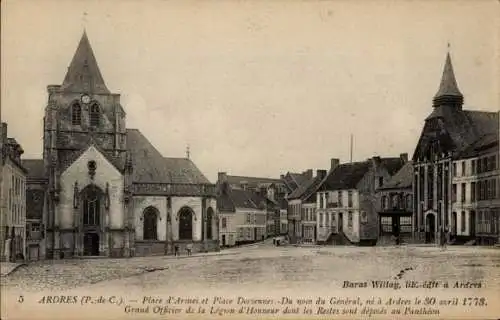 Ak Ardres Pas de Calais, Place d'Armes et Place Dorsennes