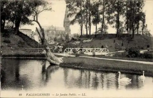 Ak Valenciennes Nord, Le Jardin Public