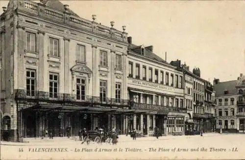 Ak Valenciennes Nord, La Place d'Armes et le Theatre