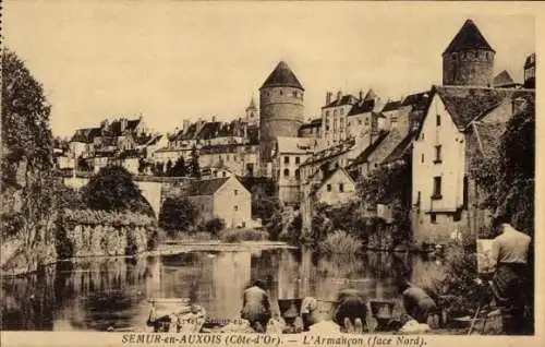 Ak Semur en Auxois Côte-d’Or, L'Armancon, face Nord