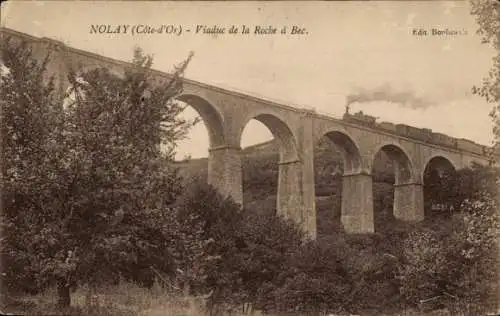 Ak Nolay Côte-d'Or, viaduc de la Roche a Bec