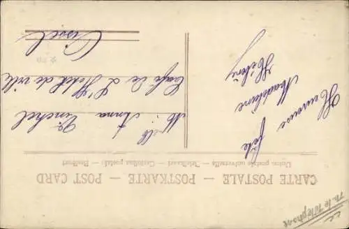 Ak Elegante Dame am Telefon