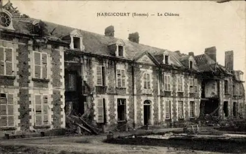 Ak Hargicourt Somme, Schloss