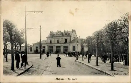 Ak Melun Seine et Marne, Gare