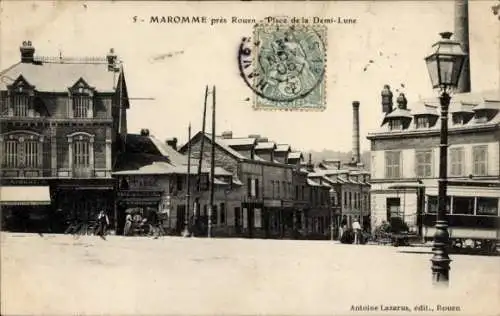 Ak Maromme Seine-Maritime, Place de la Demi-Lune