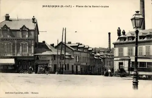 Ak Maromme Seine-Maritime, Place de la Demi-Lune