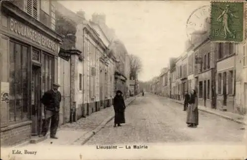 Ak Lieusaint Seine et Marne, Rathaus, Bäckerei