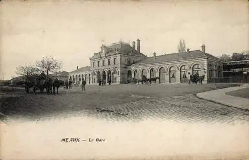 Ak Meaux Seine-et-Marne, Bahnhof