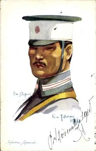 Künstler Ak Dupuis, Emil, französische Alliierte, japanischer Soldat, Infanterie