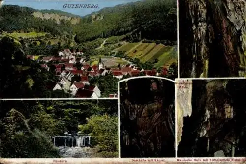 Ak Gutenberg Lenningen im Kreis Esslingen Baden Württemberg, Gutenberger Höhle, Domhalle mit Kanzel