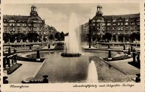 Ak Mannheim in Baden, Friedrichsplatz, Augusta-Anlage