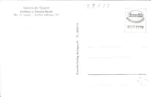 Ak Rötenbach Friedenweiler im Schwarzwald, Gasthaus und Pension Rössle