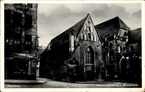 Ak Nürnberg in Mittelfranken, Bratwurstglöcklein, Moritzkapelle