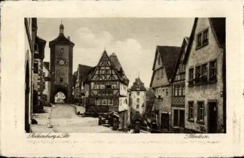 Ak Rothenburg ob der Tauber Mittelfranken, Plönlein