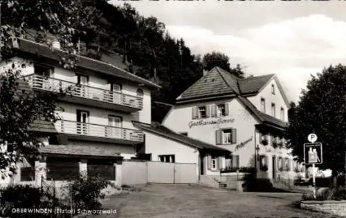 Ak Oberwinden Winden im Elztal Schwarzwald, Gasthaus-Metzgerei-Pension zur Sonne