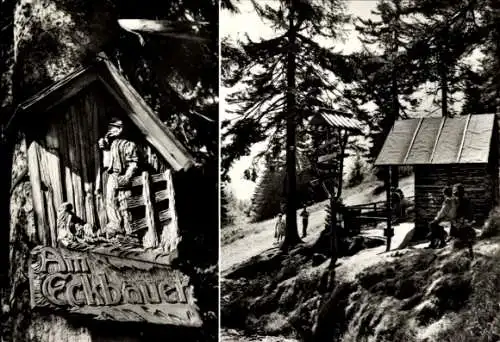 Ak Oberwiesenthal im Erzgebirge, An der Eckbauerhütte