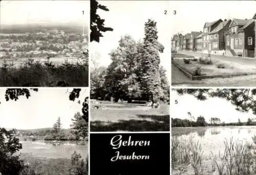 Ak Jesuborn Gehren Ilmenau in Thüringen, Gehren, Stadtpark, Jesuborn, Ententeich, Seerosenteich