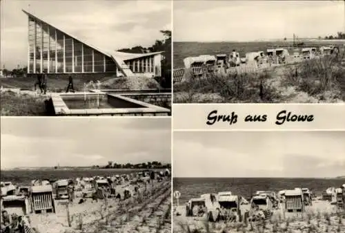 Ak Glowe auf Rügen, Badestrand