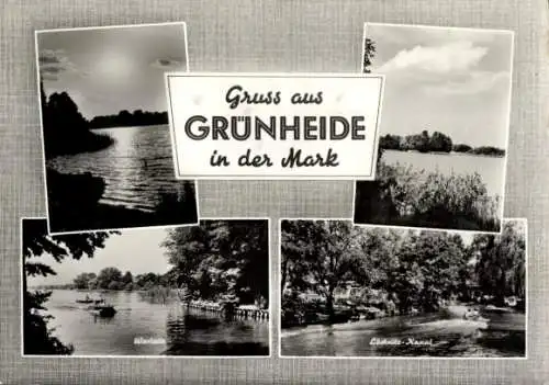 Ak Grünheide in der Mark, Werlsee, Löcknitz-Kanal