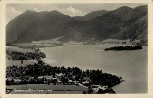 Ak Schliersee in Oberbayern, vom Flugzeug aus