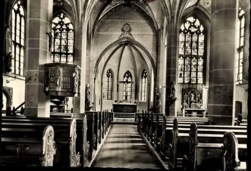 Ak Schleiden in der Eifel, Kath. Pfarrkirche, Innenansicht